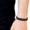 Men's METROPOLE Collection Link Bracelet with Petit Piqué Pattern - Image 4