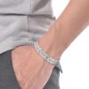 Men's METROPOLE Collection Link Bracelet with Petit Piqué Pattern - Image 5