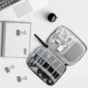 Travel Electronics Organizer Bag for Cables, Chargers, SD Cards & Hard Drives (Black & Grey) - Image 5