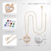 925 Silver Heart Pendant Necklace with Birthstone – Gift for Mum, Wife, Girlfriend - Image 4