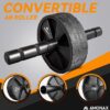 Convertible Ab Wheel Roller with Knee Mat – Dual Wheel Core Trainer - Image 2