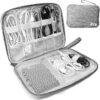 Travel Electronics Organizer Bag for Cables, Chargers, SD Cards & Hard Drives (Black & Grey) - Image 2