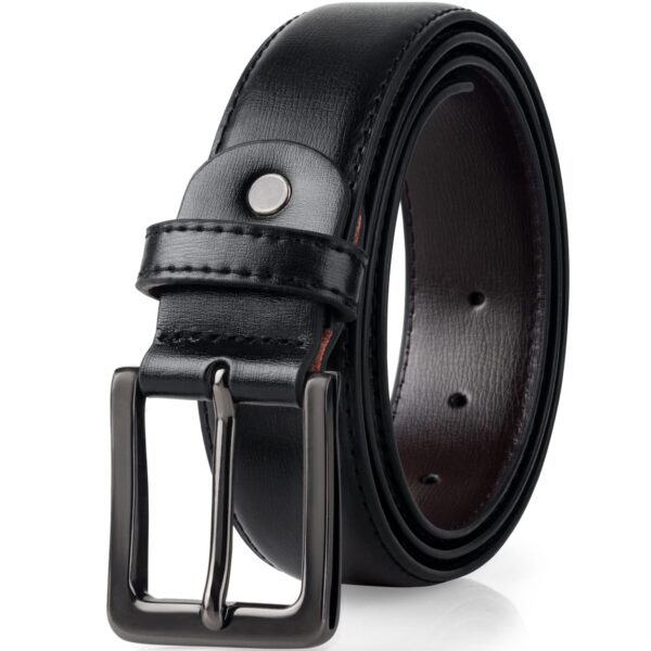 Men's Black Leather Belt – Classic Durable Leather Belts for Everyday Wear