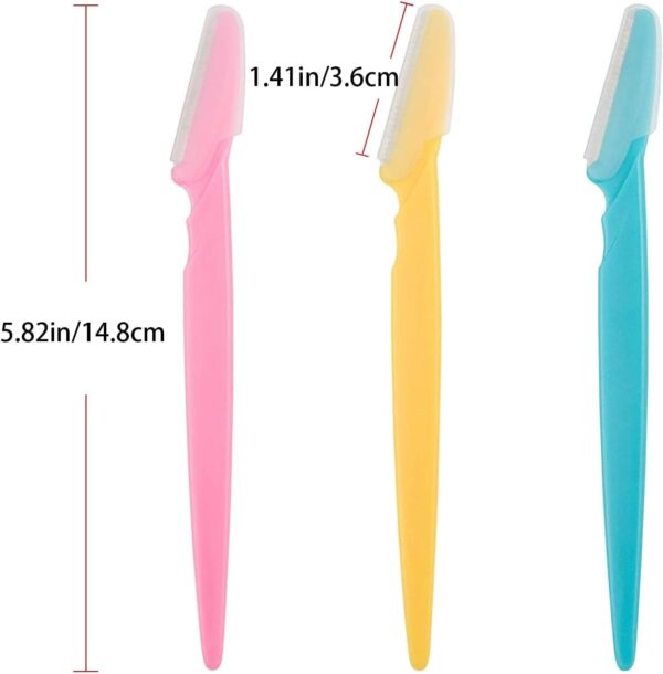 18 Pcs Eyebrow Razors & Facial Hair Remover – Exfoliating Dermaplaning Tool for Men & Women - Image 8
