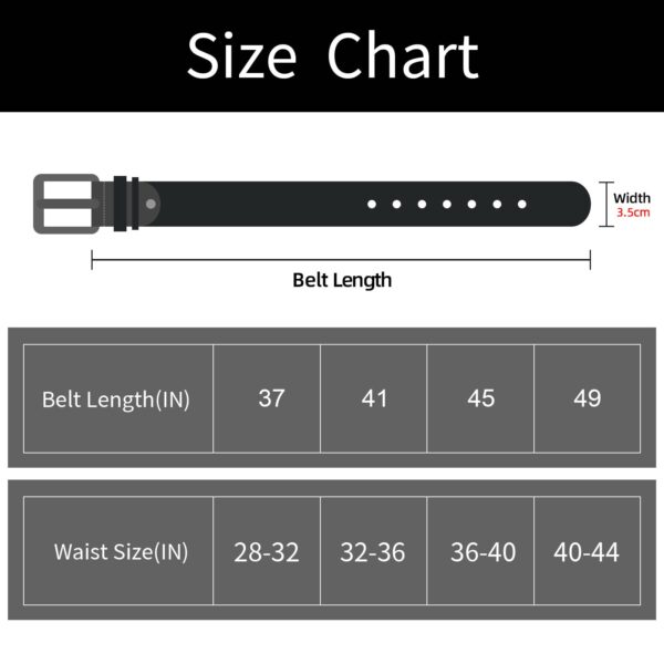 Men's Black Leather Belt – Classic Durable Leather Belts for Everyday Wear - Image 6