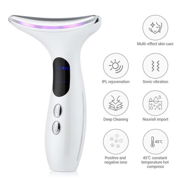Skin Tightening, Anti-Wrinkle, 45°C Heat, 4 Modes, EMS Toning (White) - Image 5