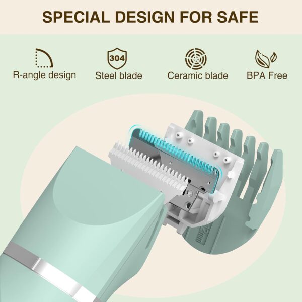 Rechargeable Women's Body Hair Trimmer with Replaceable Ceramic Blades, IPX7, Wet & Dry Use - Image 4