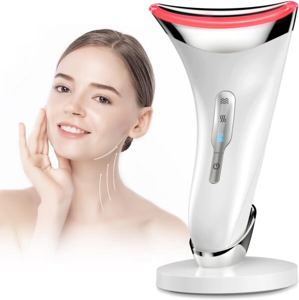 Electric Face & Neck Massager with Heat - Anti-Aging Sculpting Device