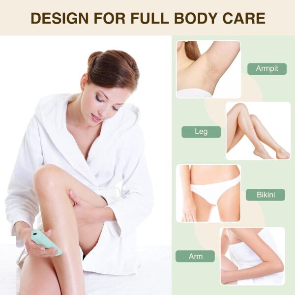 Rechargeable Women's Body Hair Trimmer with Replaceable Ceramic Blades, IPX7, Wet & Dry Use - Image 7