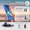 Magnetic Phone Stand – 360° Rotation, Adjustable Aluminium Holder (Black) - Image 3