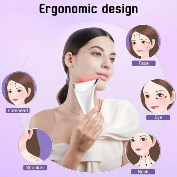 Electric Face & Neck Massager with Heat - Anti-Aging Sculpting Device - Image 2