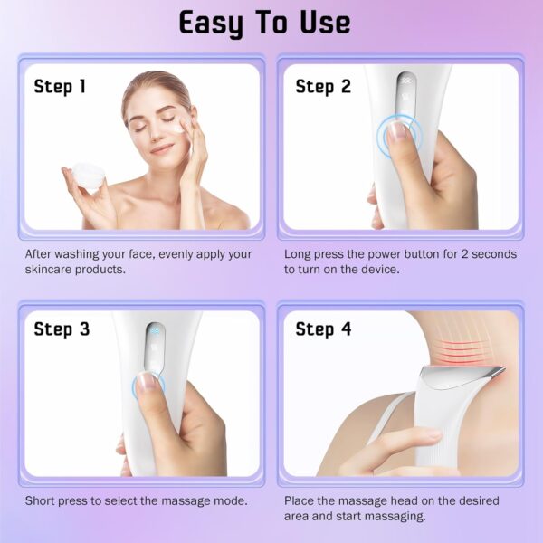 Electric Face & Neck Massager with Heat - Anti-Aging Sculpting Device - Image 6
