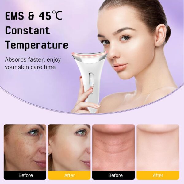 Electric Face & Neck Massager with Heat - Anti-Aging Sculpting Device - Image 4
