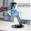Magnetic Phone Stand – 360° Rotation, Adjustable Aluminium Holder (Black) - Image 2