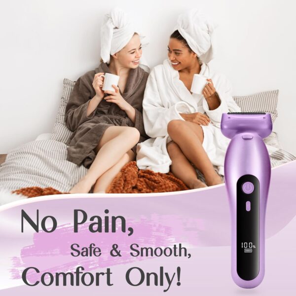 Haosens Electric Razor for Women, Lady Shavers for Women, Facial Hair Remover, Electric Shaver, Women Bikini Trimmer - Rechargeable Smooth & Painless 2 in 1 Dry & Wet Use Ladies Razors  Amazon.co.uk Health & Personal Care - Image 4