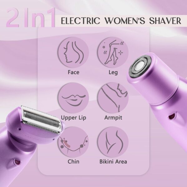 Haosens Electric Razor for Women, Lady Shavers for Women, Facial Hair Remover, Electric Shaver, Women Bikini Trimmer - Rechargeable Smooth & Painless 2 in 1 Dry & Wet Use Ladies Razors  Amazon.co.uk Health & Personal Care - Image 3