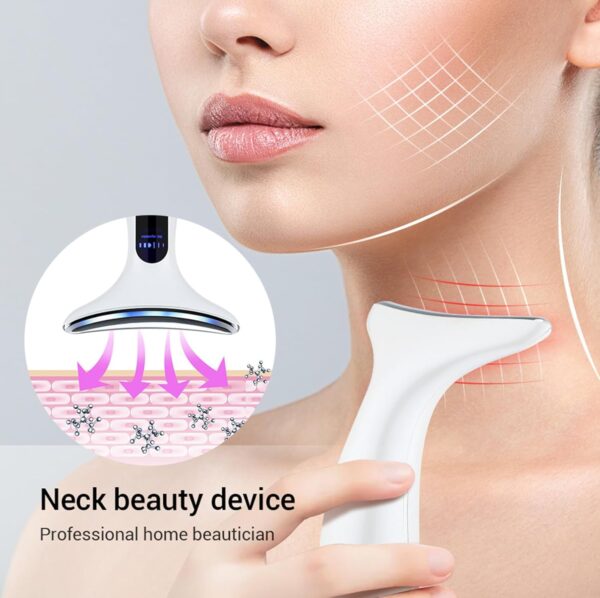 Skin Tightening, Anti-Wrinkle, 45°C Heat, 4 Modes, EMS Toning (White) - Image 3