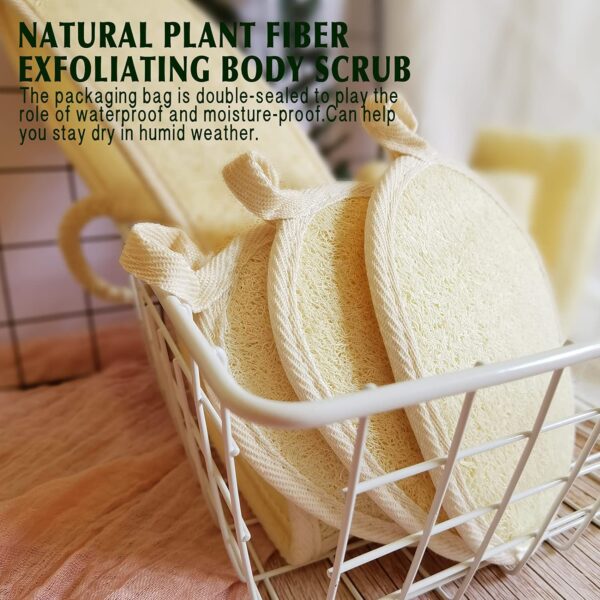 Natural Loofah Sponge Exfoliating Body Scrubber – Eco-Friendly & Biodegradable - Image 19