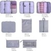 Travel Packing Cubes, Toifucos Multifunction 8pcs/set Luggage Organiser Waterproof Compression Suitcase Essential Bag, Dark Gray - Image 2