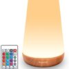 Auxmir Night Light, LED Touch Bedside Table Lamp, Remote Control Dimmable Light with RGB Color Changing, USB Rechargeable, Portable Lamp for Children, Kids, Bedroom, Living Room, Camping [Energy Class F]