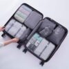 Travel Packing Cubes, Toifucos Multifunction 8pcs/set Luggage Organiser Waterproof Compression Suitcase Essential Bag, Dark Gray - Image 7