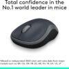Logitech M185 Wireless Mouse, 2.4GHz with USB Mini Receiver, 12-Month Battery Life, 1000 DPI Optical Tracking, Ambidextrous, Compatible with PC, Mac, Laptop - Grey - Image 7