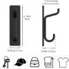 Self Adhesive Hooks, Extra Sticky and Strong, Hanging up to 6KG, Heavy Duty Stick on, No-Nail Hook for Back of Door, Black, 4 Pack - Image 4