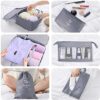 Travel Packing Cubes, Toifucos Multifunction 8pcs/set Luggage Organiser Waterproof Compression Suitcase Essential Bag, Dark Gray - Image 6