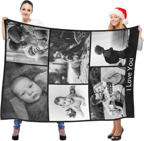 Personalised Blanket Adult, Personalised Photo Blanket, Customised Blanket with Photo, Custom Picture Blanket, Personalised Mothers Day Anniversary Birthday Gifts for Women Men Her Him Mum Dad Family - Image 5