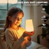 Auxmir Night Light, LED Touch Bedside Table Lamp, Remote Control Dimmable Light with RGB Color Changing, USB Rechargeable, Portable Lamp for Children, Kids, Bedroom, Living Room, Camping [Energy Class F] - Image 5