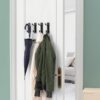 Self Adhesive Hooks, Extra Sticky and Strong, Hanging up to 6KG, Heavy Duty Stick on, No-Nail Hook for Back of Door, Black, 4 Pack - Image 2