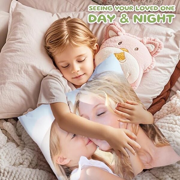 Bemaystar Custom Pillow Case-Personalised Pillow with Photo, Throw Pillow Covers with Optional Inserts, Long Pillow Case, Mothers Day (40×40 cm) - Image 6