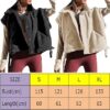Slouchy Fleece Vest,Women's Oversized Fleece Vest,Warm Button Down Gilet Outerwear with Pockets，Sleeveless Sherpa Vest - Image 2