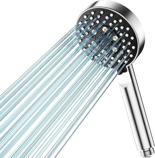 Shower Head, High Pressure Shower Head with 5 Spray Modes(Only Shower Head), Turbocharged Design Powerful Shower Head for Low Water Pressure